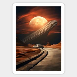 Journeying Through Space - Vintage Art Sticker